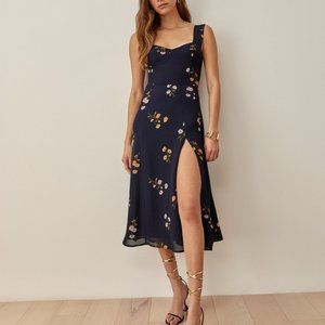 Reformation Fulton Blue / Yellow Floral Dress